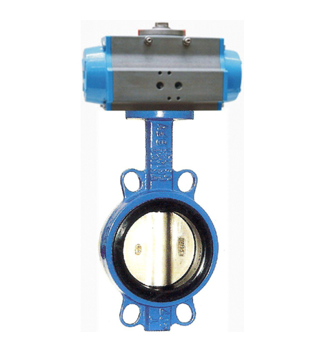 Pneumatic Wafer Type Concentric Butterfly Valve 