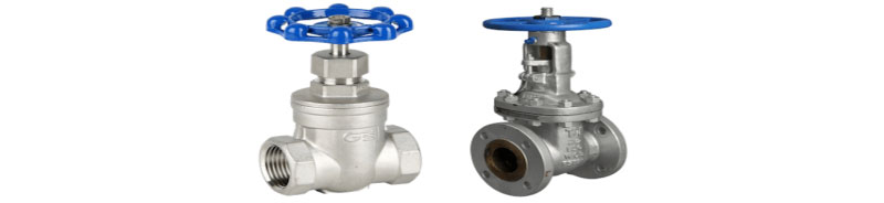 Gate Valves with a Screw-in Bonnet (left) and a Bolted Bonnet (right)